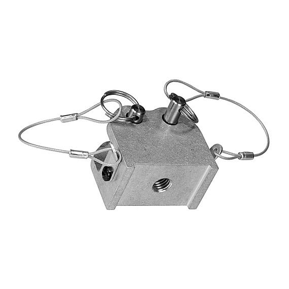 The Light Source Chain Pole Clamp, Coupler Mounting Block, Silver