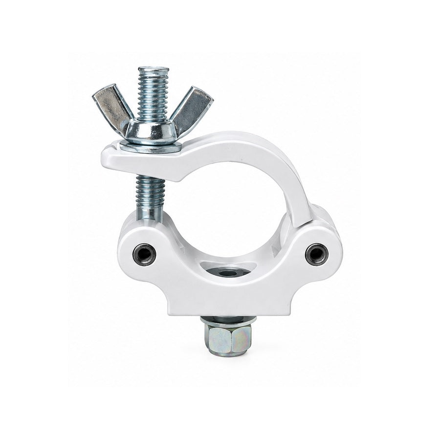 The Light Source Mega-Coupler with CS Base and 1/2" Flat Head Bolt, Steel Wingnut, White Powder Coat MLW-1/2CS-SW