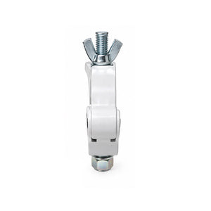 The Light Source Mega-Coupler with CS Base and 1/2" Flat Head Bolt, Steel Wingnut, White Powder Coat MLW-1/2CS-SW