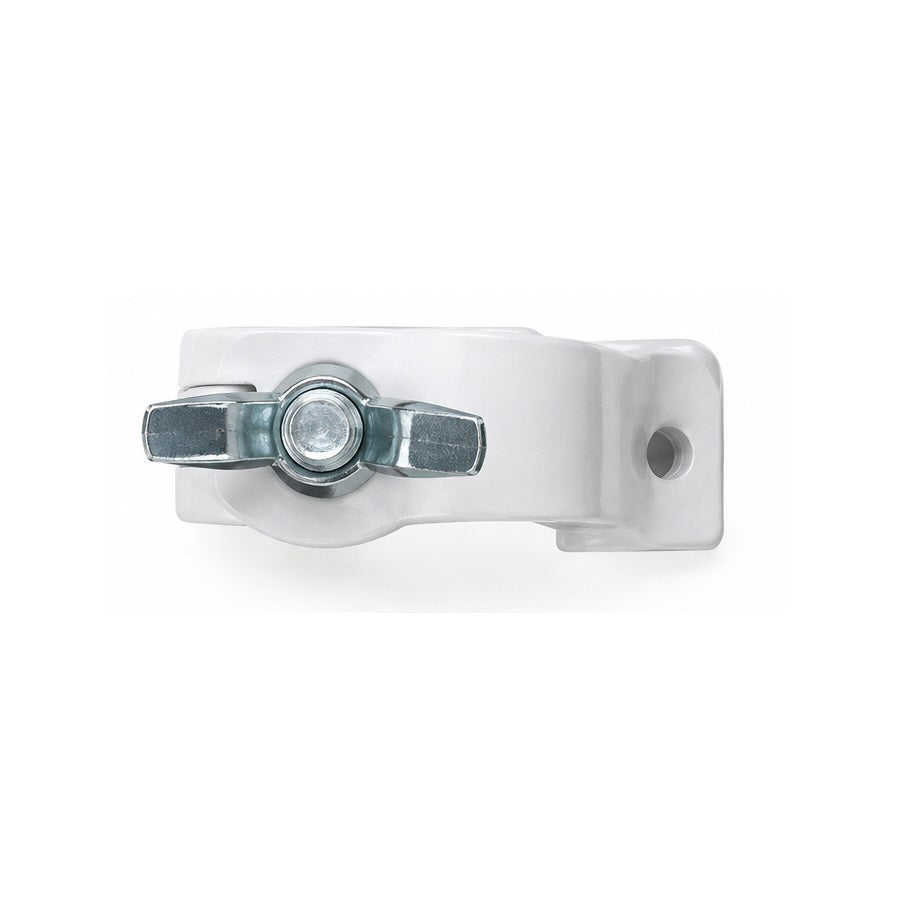 The Light Source Mega-Coupler with CS Base and 1/2" Flat Head Bolt, Steel Wingnut, White Powder Coat MLW-1/2CS-SW