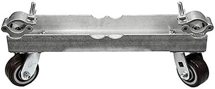 The Light Source Mega-Truss Dolly for two 15" truss with Mega-Couplers attached to the outside, Silver