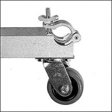 The Light Source Mega-Truss Dolly for two 15" truss with Mega-Couplers attached to the outside, Silver