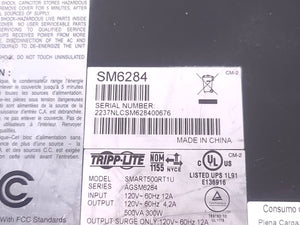 Tripp Lite SMART500RT1U 500VA 300W Power Tap