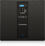 Turbosound NUQ115B-AN-UL 3000 Watt 15" Front Loaded Subwoofer with Klark Teknik DSP Technology and ULTRANET Networking