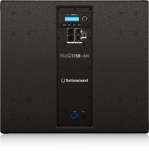 Turbosound NUQ115B-AN-UL 3000 Watt 15" Front Loaded Subwoofer with Klark Teknik DSP Technology and ULTRANET Networking