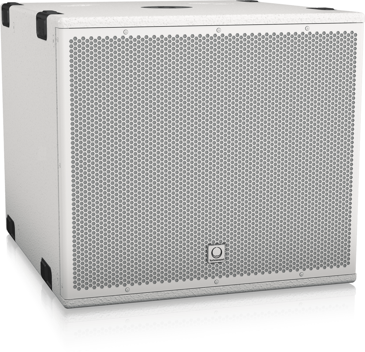 Turbosound NUQ115B-AN-WH-UL 3000 Watt 15" Front Loaded Subwoofer with Klark Teknik DSP Technology and ULTRANET Networking (White)
