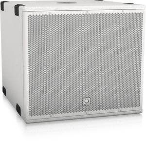 Turbosound NUQ115B-AN-WH-UL 3000 Watt 15" Front Loaded Subwoofer with Klark Teknik DSP Technology and ULTRANET Networking (White)
