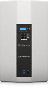 Turbosound NUQ152-AN-WH-UL 2500 Watt 2-Way 15" Full Range Powered Loudspeaker with Klark Teknik DSP Technology and ULTRANET Networking (White)