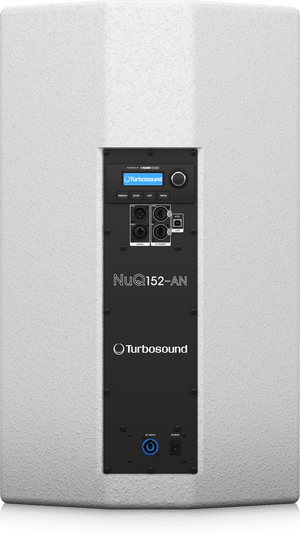 Turbosound NUQ152-AN-WH-UL 2500 Watt 2-Way 15" Full Range Powered Loudspeaker with Klark Teknik DSP Technology and ULTRANET Networking (White)