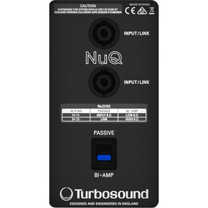 Turbosound NUQ152-WH 2-Way 15" Full Range Loudspeaker for Portable PA and Installation Applications (White)