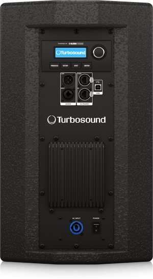 Turbosound NUQ82-AN-UL 600 Watt 2-Way 8" Full Range Powered Loudspeaker with Klark Teknik DSP Technology and ULTRANET Networking
