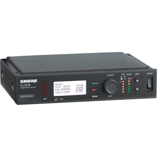 Shure ULXD4-GV Single-Channel Digital Wireless Receiver with Always-On Encryption (J50A: 572 to 608 + 614 to 616 MHz)
