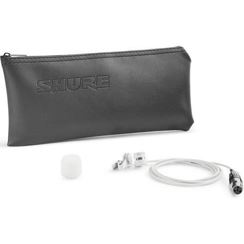 Shure WL185m Low-Profile Cardioid Lavalier Microphone with TA4F Connector (White)