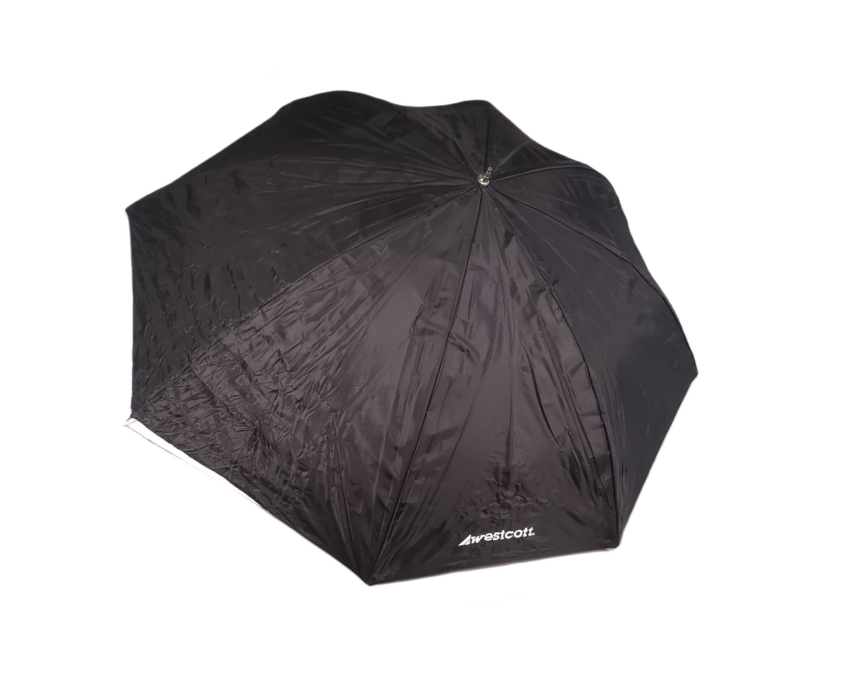 Westcott 45" Optical White Satin Umbrella with Removable Black Cover