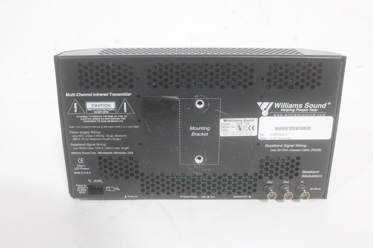 Williams Sound WIR TX9 Infrared Emitter &amp; Transmitter