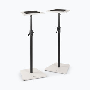 (NEW) On-Stage SMS7500W Wood Studio Monitor Stands (White, Pair)