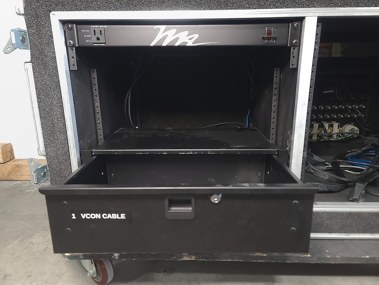 X-treme Cases Custom Wheeled Road Case w/ Storage Compartments & Patch Panels