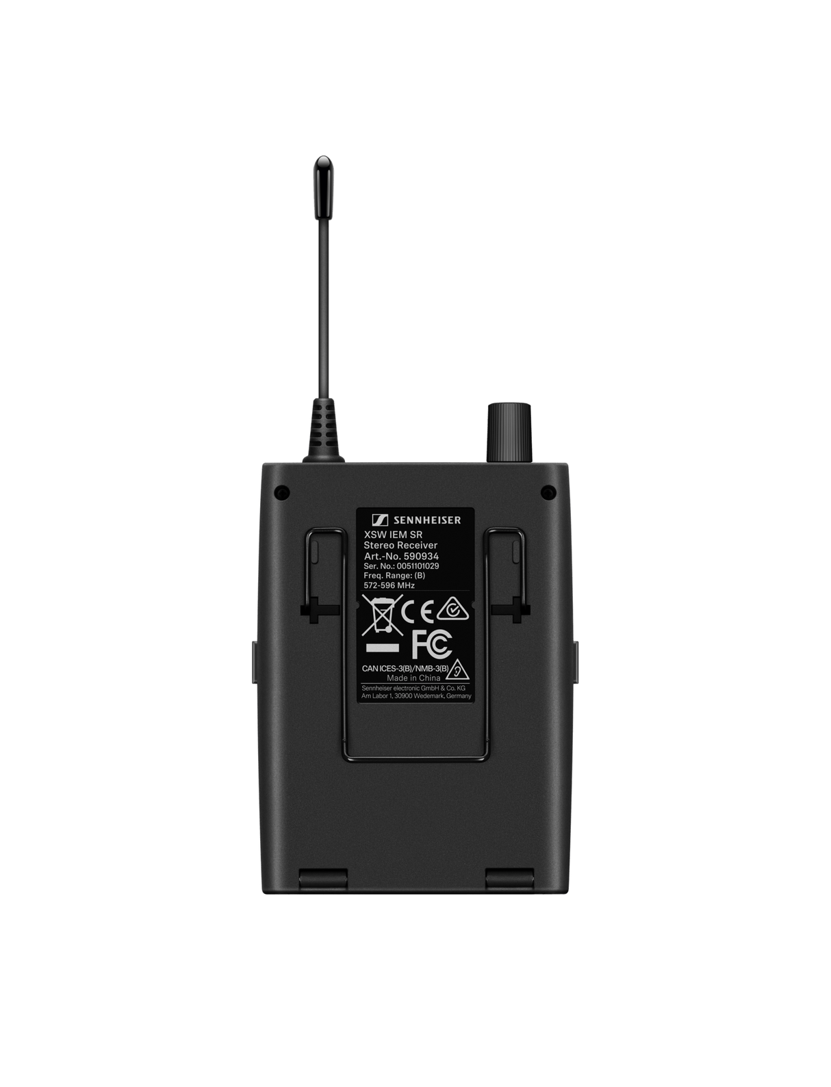 Sennheiser XSW IEM EK (A) Stereo Bodypack Wireless Receiver with IE 4 Earphones (A: 476 to 500 MHz)