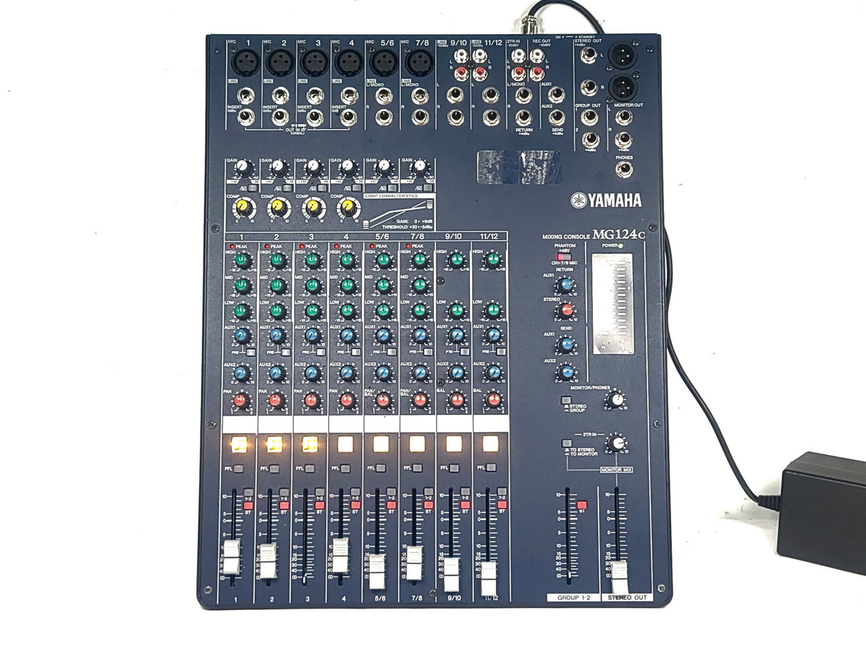 Yamaha MG124C 12-Channel Analog Mixer w/ PSU (MISSING FADERS)