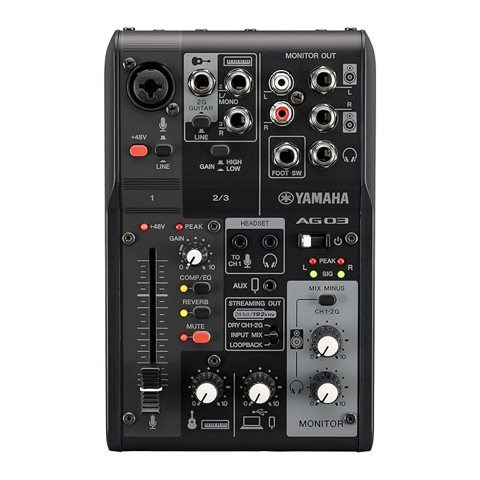 Yamaha AG03 3-channel Mixer and USB Audio Interface