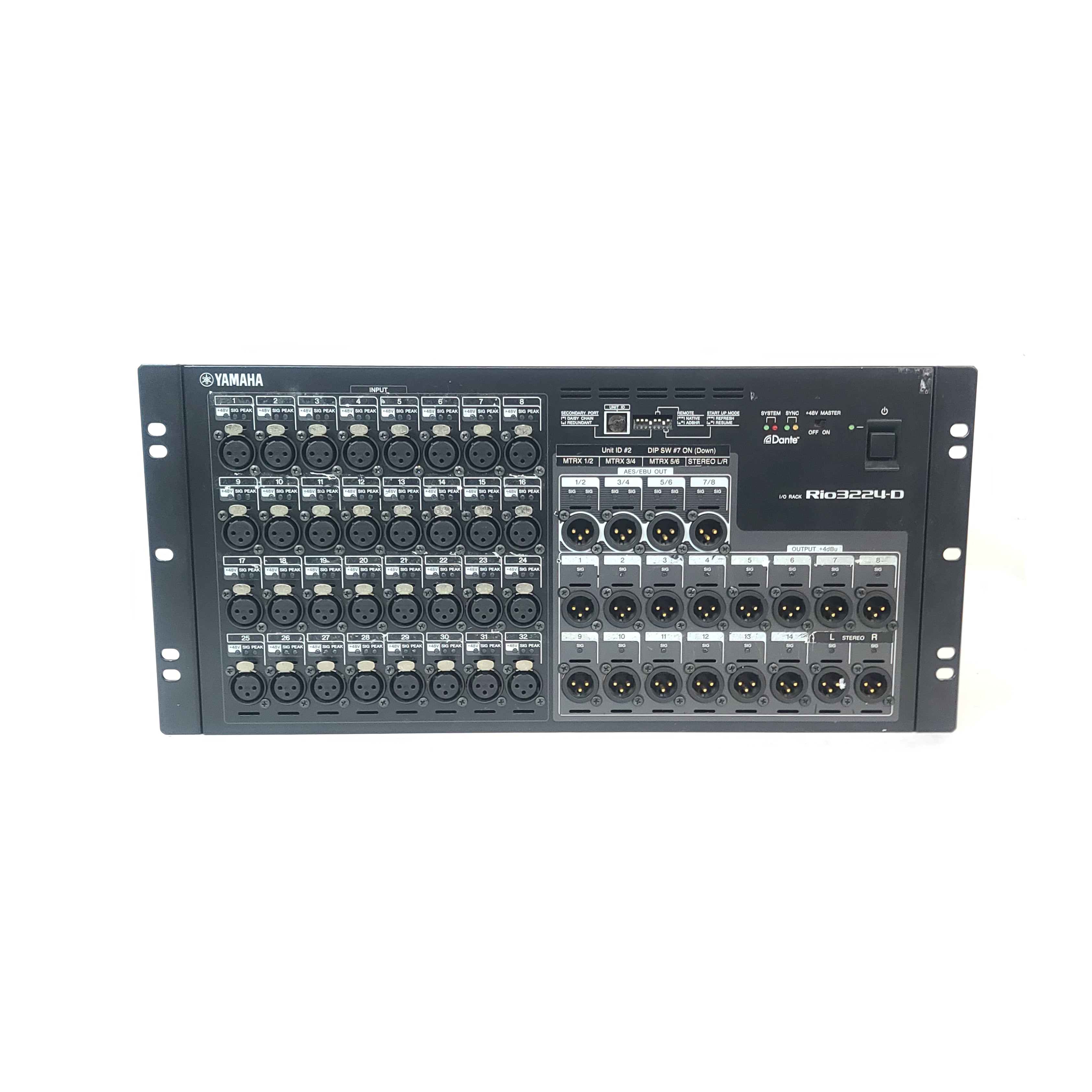 Yamaha 3224-D Rio Series 32x24 Dante I/O Stage Rack – AVGear.com