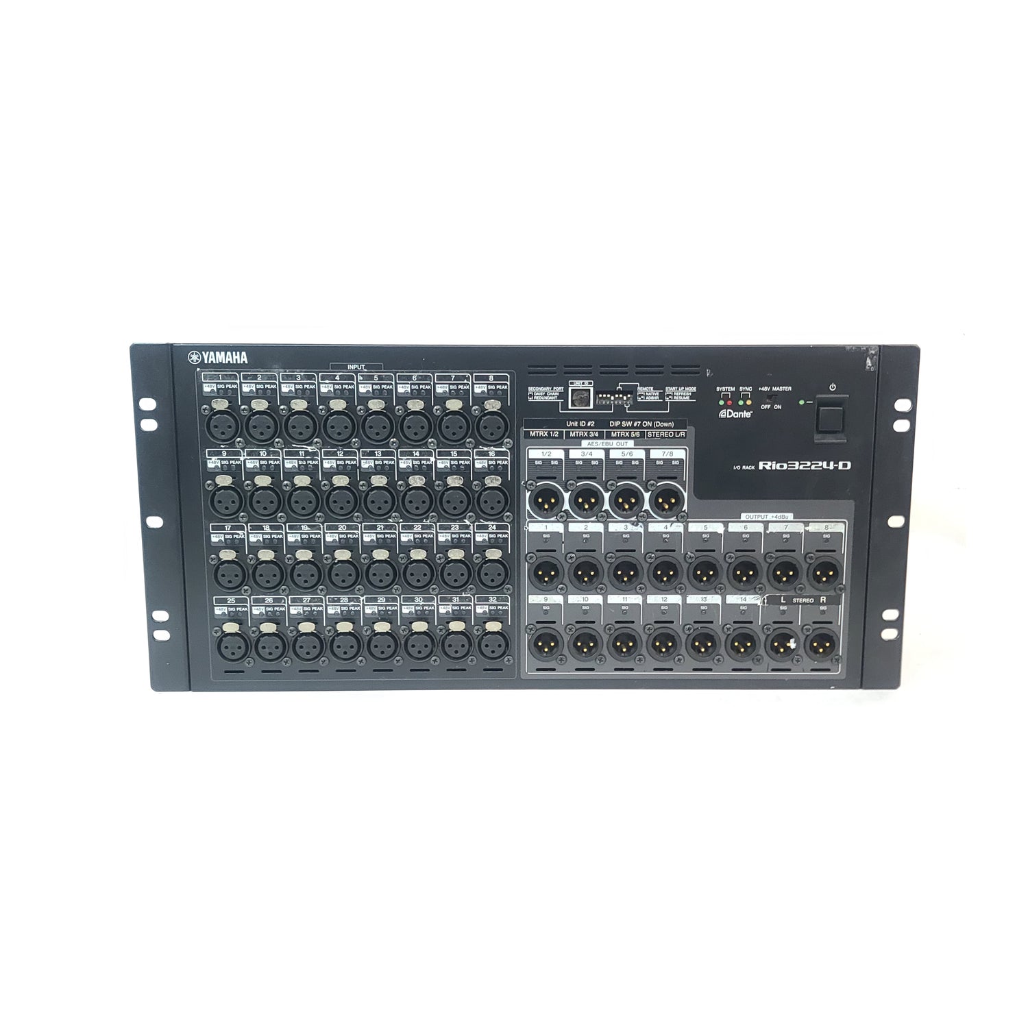 Yamaha 3224-D Rio Series 32x24 Dante I/O Stage Rack