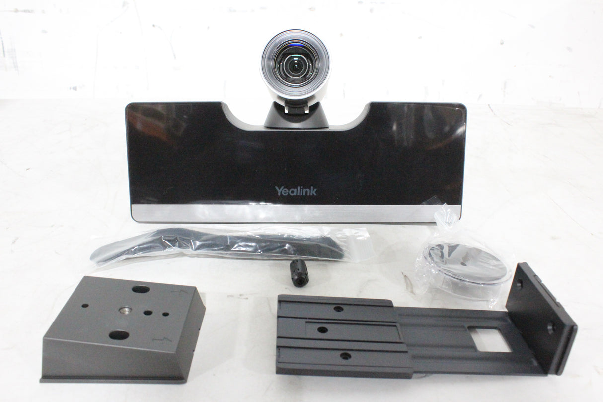 Yealink HD Video Conference System Kit w/ (1) UVC50 USB PTZ Camera, (1) CPW90 CP Wireless Expansion Mic, (2) VCM34 Monophone Arrays, (2) MSpeaker II Video Conferencing Soundbar
