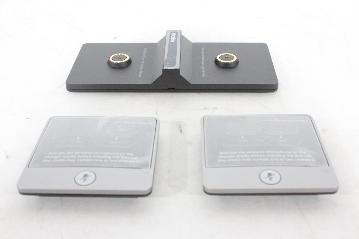 Yealink HD Video Conference System Kit w/ (1) UVC50 USB PTZ Camera, (1) CPW90 CP Wireless Expansion Mic, (2) VCM34 Monophone Arrays, (2) MSpeaker II Video Conferencing Soundbar