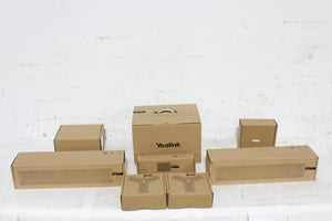 Yealink HD Video Conference System Kit w/ (1) UVC50 USB PTZ Camera, (1) CPW90 CP Wireless Expansion Mic, (2) VCM34 Monophone Arrays, (2) MSpeaker II Video Conferencing Soundbar