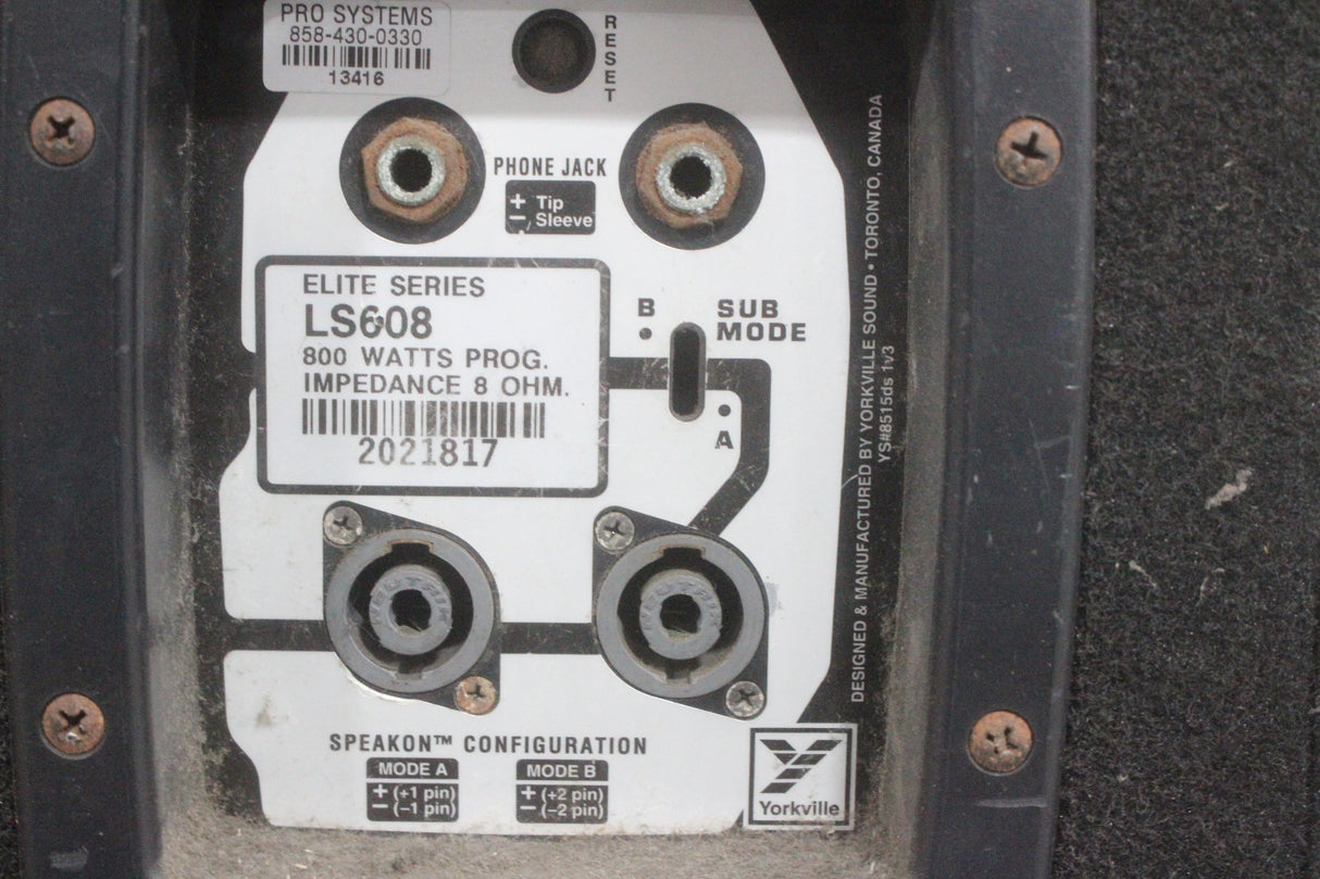 Yorkville Sound LS608 18" Elite Series Passive Subwoofer