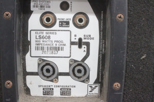 Yorkville Sound LS608 18" Elite Series Passive Subwoofer