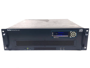 AVGear.com 7thSense Delta Media Server rack-mount unit with front LCD display and ventilation grille