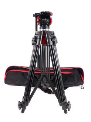 AVGear.com Dracast 3-stage aluminum video tripod with fluid head and black iFootage soft carry bag
