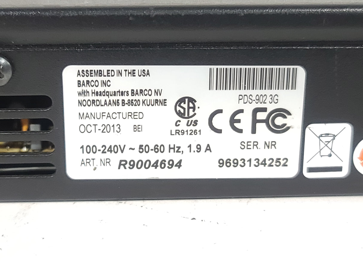 Barco R9004694 PDS-902 3G-SDI Digital Video Switcher