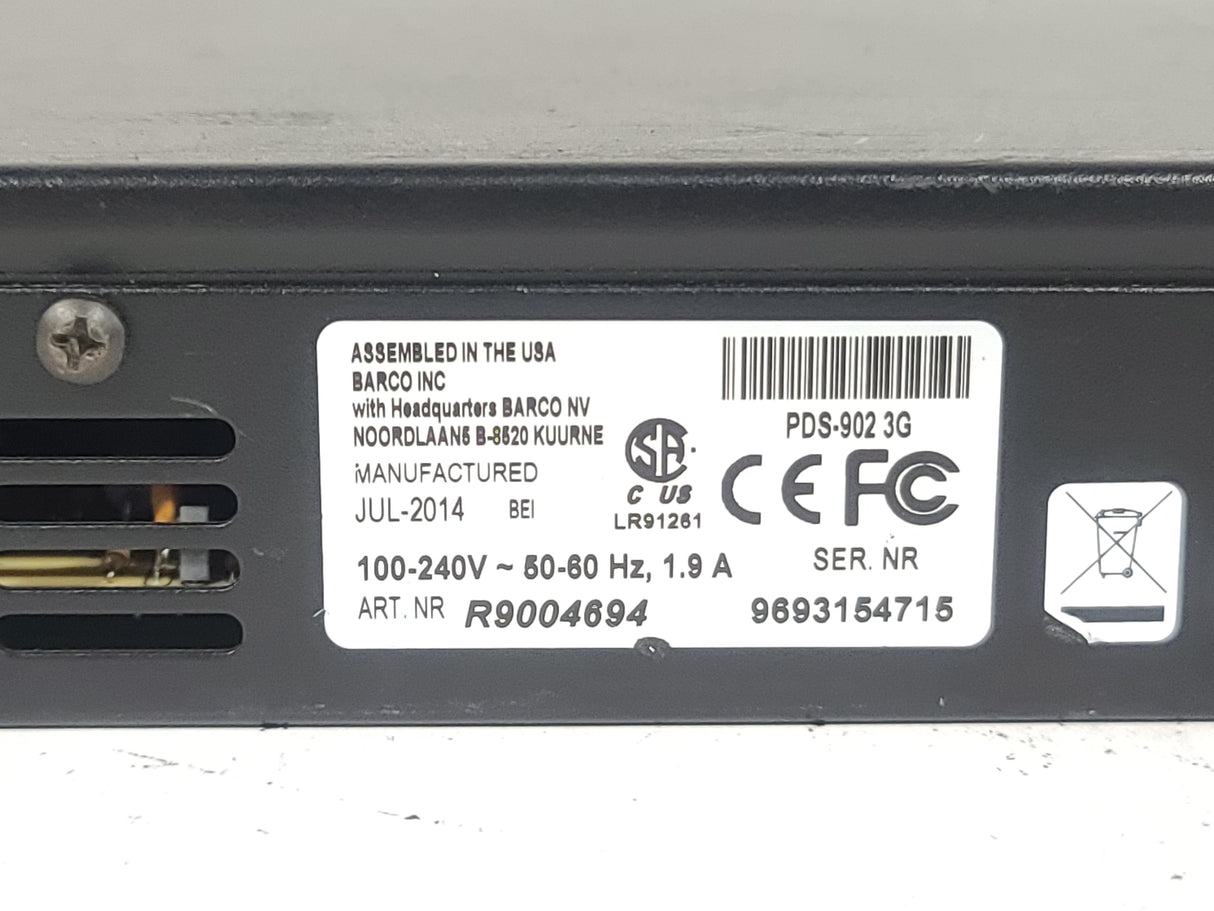 Barco R9004694 PDS-902 3G-SDI Digital Video Switcher