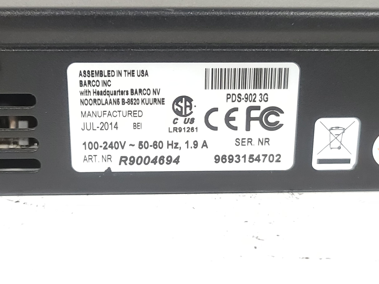 Barco R9004694 PDS-902 3G-SDI Digital Video Switcher