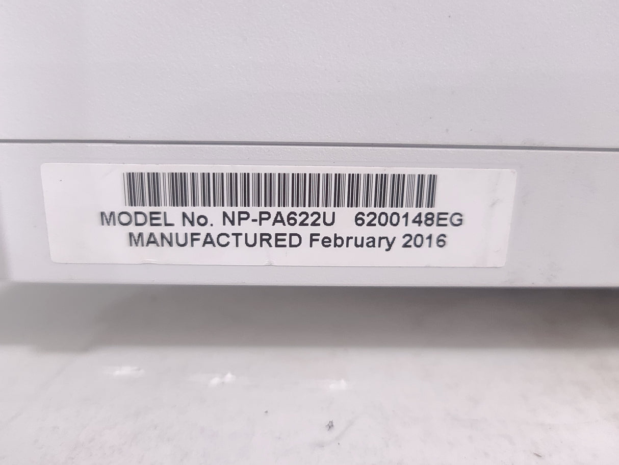 NEC PA622U 6,200 Lumens WUXGA Large Venue Projector (2895 Hours) NO LENS