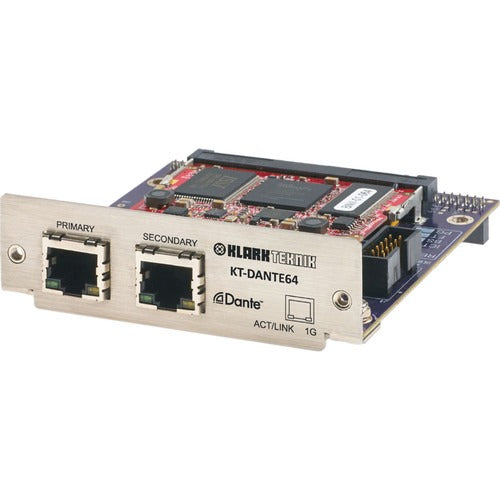[Available on Backorder: 60 days] Klark Teknik DANTE64 Audinate Dante Network Module with up to 64 Bidirectional Channels