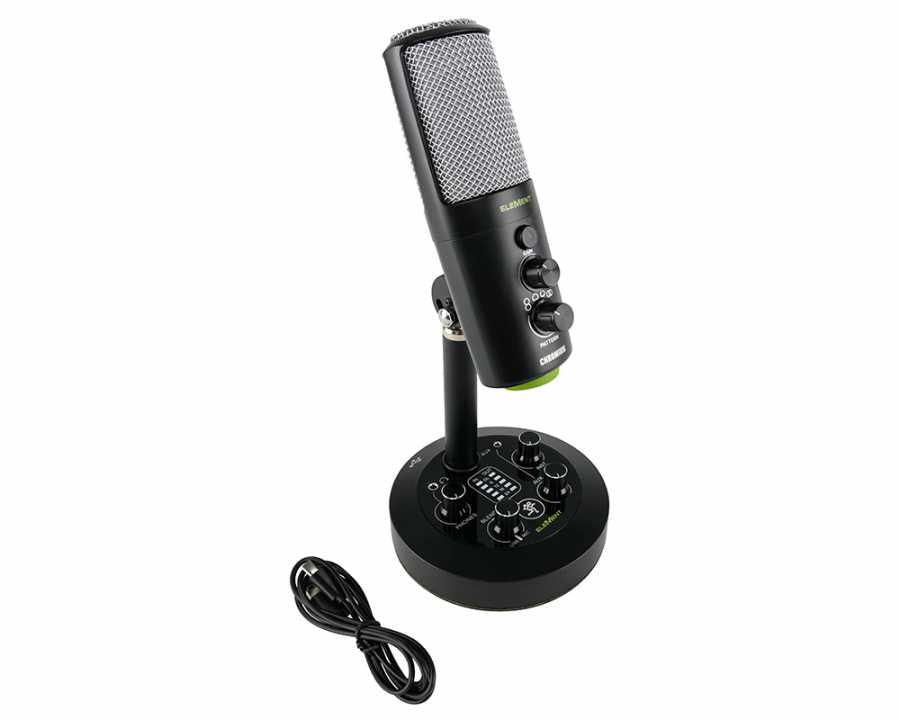 Mackie CHROMIUM Premium USB Condenser Microphone with Built-in 2-Channel Mixer