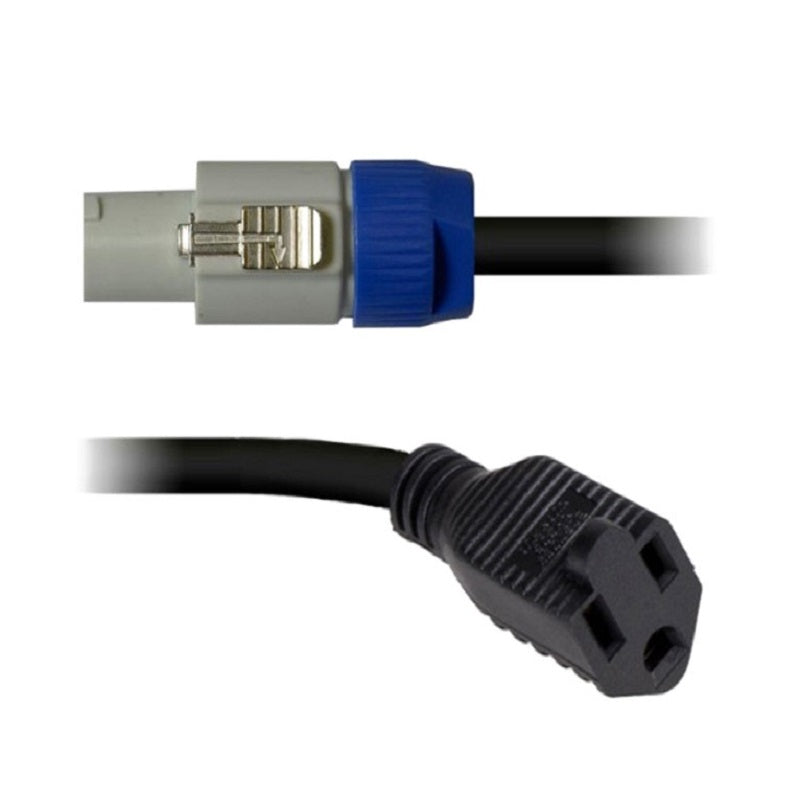 (male) PowerCON to Grounded Edison (female) 12 gauge Power Cable 15''