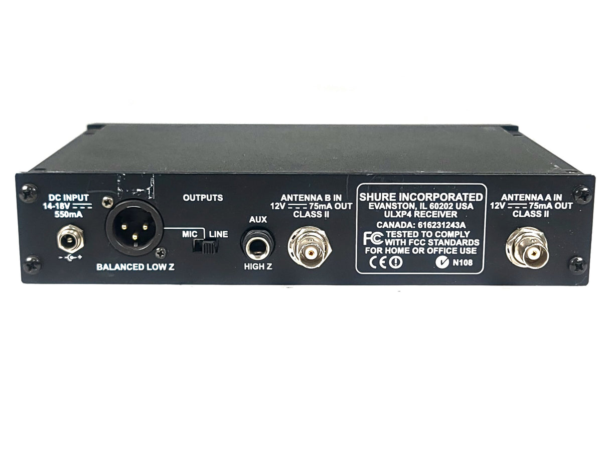 Shure ULXP4 Wireless Receiver (J1: 554-590 MHz)