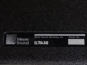 Meyer Sound ULTRA-X40 Wide Coverage Loudspeaker w/ MUB X-40 U-Bracket