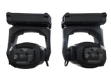 (2) Martin MAC Viper AirFX FC Moving Wash Lights in Wheeled Road Case w/ (2) PSU's & (4) Clamps (Total Hours 3533, 3747)