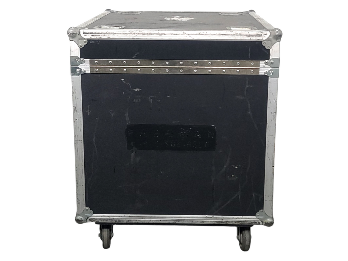 (2) JBL PRX615M 15-inch Two-Way Self-Powered Speakers in Wheeled Road Case