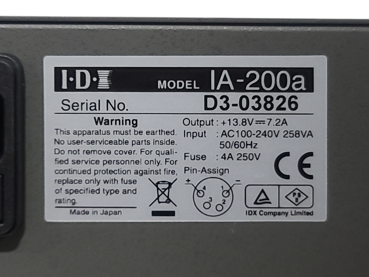 IDX System Technology IA-200a Dual Channel Power Supply