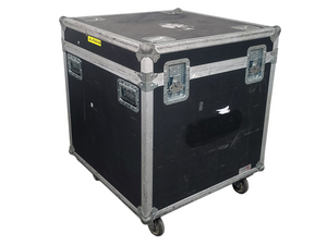 (2) JBL PRX615M 15-inch Two-Way Self-Powered Speakers in Wheeled Road Case