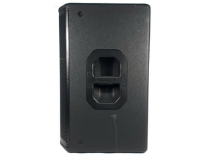 (2) JBL PRX615M 15-inch Two-Way Self-Powered Speakers in Wheeled Road Case
