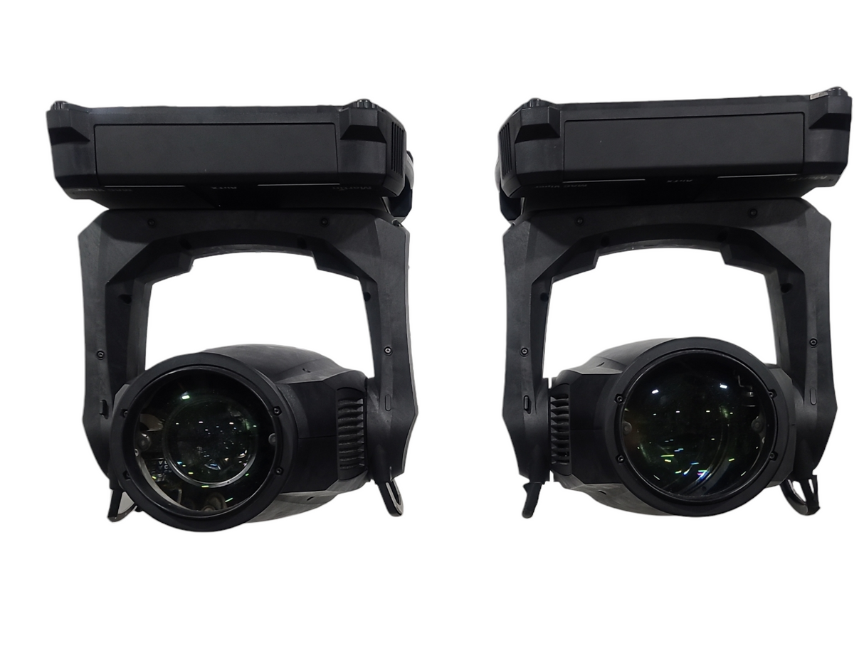 (2) Martin MAC Viper AirFX FC Moving Wash Lights in Wheeled Road Case w/ (2) PSU's & (4) Clamps (Total Hours 3739,2861)