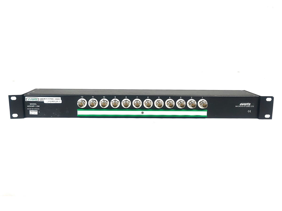 Evertz AESIMP-12F - 12CH XLRF to BNC AES Impedance Matching Panel