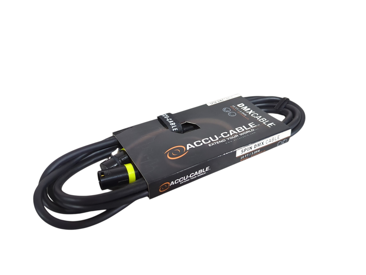 Accu-Cable AC5PDMX10 5 Pin DMX Cable (10')
